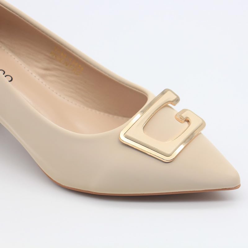 Women's High Heels Pumps Shoes | Closed Toe, Dress Slip-On Heels for Girls & Ladies | Shiny Women's Fashion High Heels for Party Bride Wedding Dress Platform Shoes