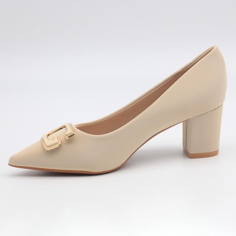 Women's High Heels Pumps Shoes | Closed Toe, Dress Slip-On Heels for Girls & Ladies | Shiny Women's Fashion High Heels for Party Bride Wedding Dress Platform Shoes