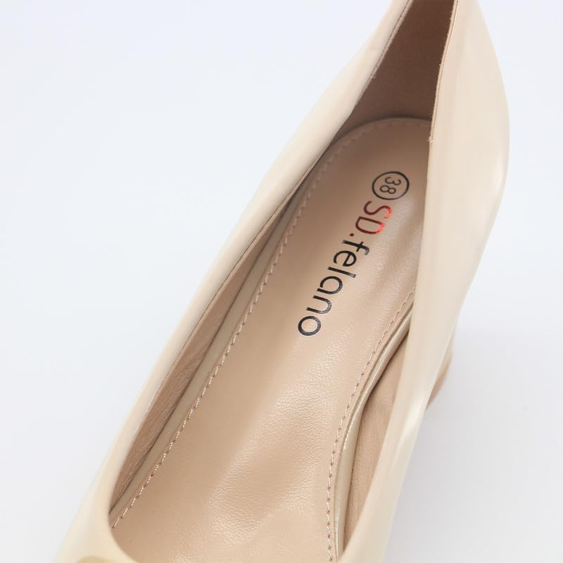 Women's High Heels Pumps Shoes | Closed Toe, Dress Slip-On Heels for Girls & Ladies | Shiny Women's Fashion High Heels for Party Bride Wedding Dress Platform Shoes