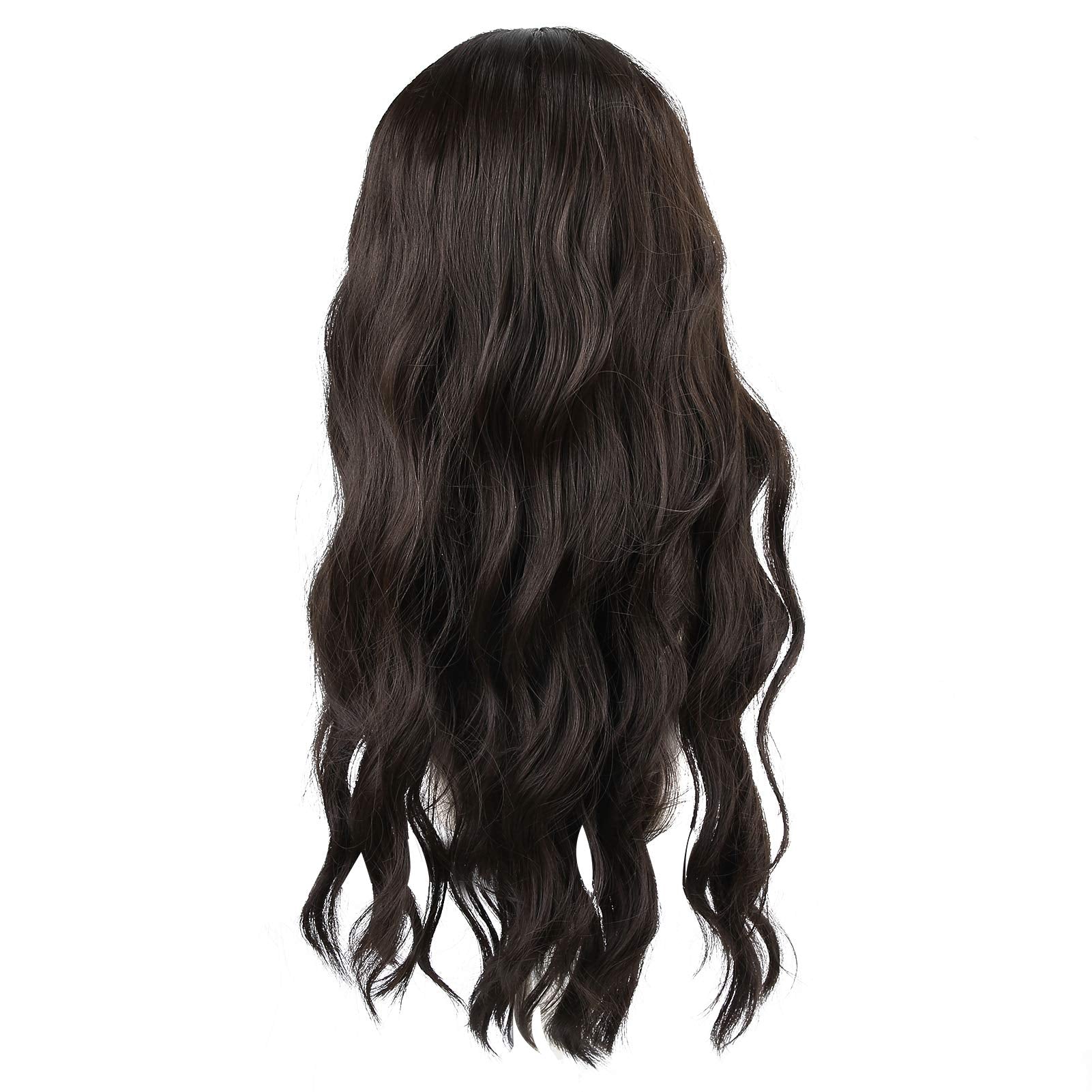 Black Long Curly Wig Fashionable Synthetic Wigs for Women Party Cosplay 26in