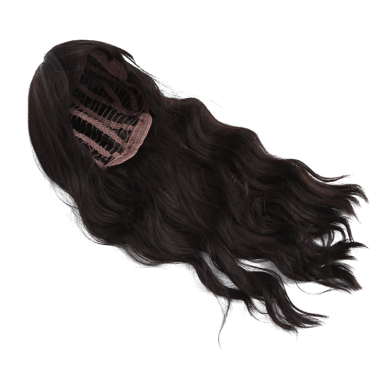 Black Long Curly Wig Fashionable Synthetic Wigs for Women Party Cosplay 26in