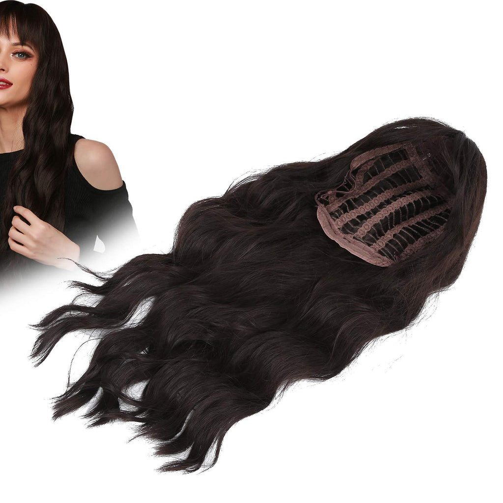 Black Long Curly Wig Fashionable Synthetic Wigs for Women Party Cosplay 26in